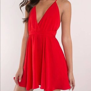 Tobi Juliet Plunging Skater Dress